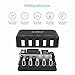 ORICO 40W 5-Port Desktop USB Charger Multi-Port Charging Station for iPhone 7 / 7 plus, iPad Air 2 / mini 3, Samsung Galaxy S6 Edge / Note 5, HTC M9, Nexus and More - Black