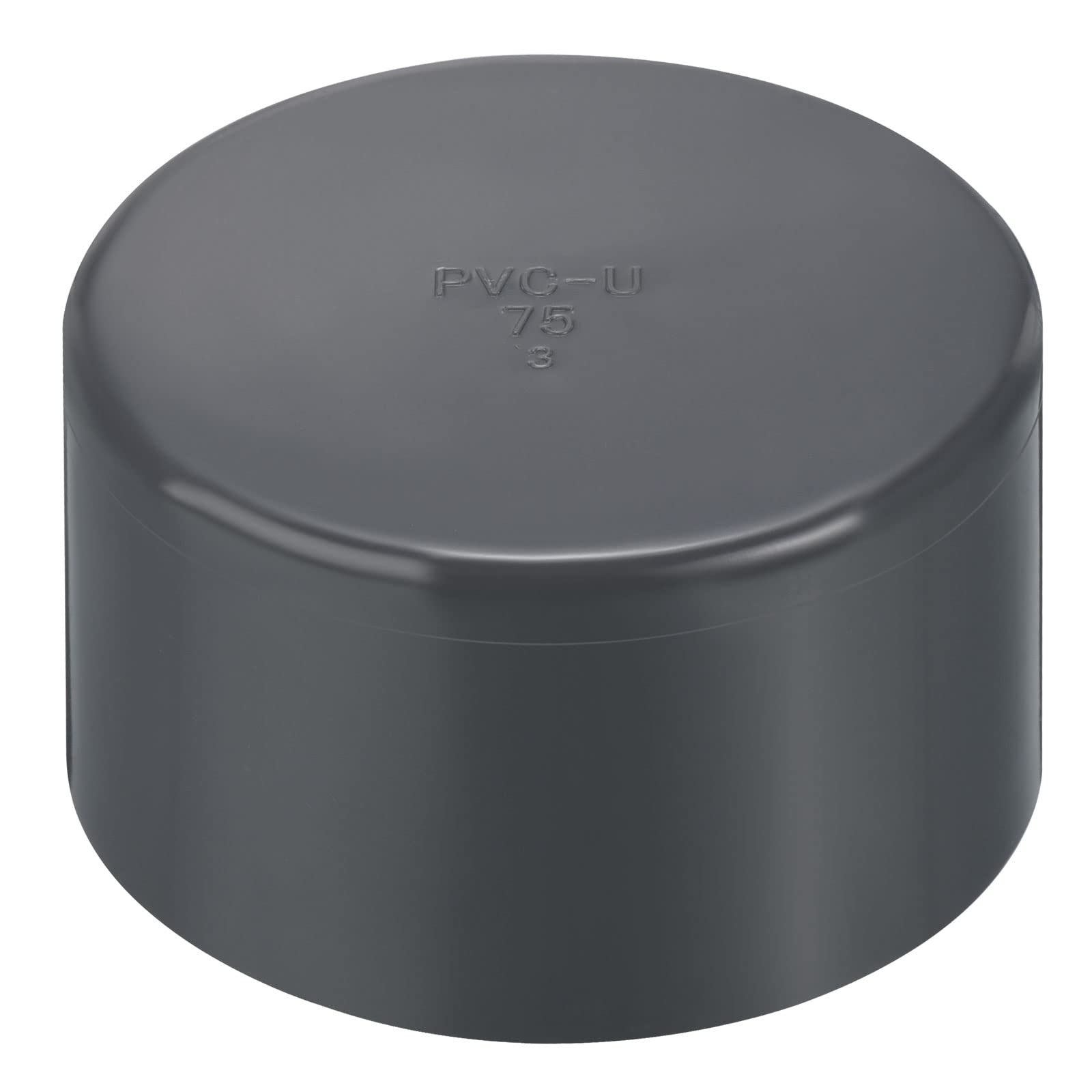 PATIKIL 75mm UPVC Pipe End Cap Fitting, Furniture Grade Plug Coupling Socket for DIY, Garden, Grey