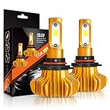 9005 LED Headlight Bulbs, Rigidhorse HB3 8000LM 70W Hi/Lo Fanless Cree Chips LED Headlight Bulbs Conversion Kit, All-in-One Built-in Driver 6500k Cool White Car/Motorcycle Lights