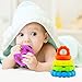 Stackable Teether Toys- Unisex Stackers for Teething Baby Girls, Boys, and Toddler - Premium Food Grade Silicone Rings- Textured Sensory Shapes