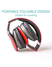 iHip   Auriculares inalámbricos Bluetooth con control táctil de deslizamiento, plegables, suaves proteínas de memoria, con micrófono integrado y modo de cable para PC, teléfonos celulares y TV