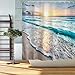 Baccessor Beach Ocean Shower Curtain nautical Sunrise Beach Theme Tropical Coastal Waterproof Fabric Shower Curtain for Bathroom with Hooks, 60 x 72 Inch