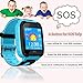 Kids Smart Watch Phone smartwatches for Children with GPS Tracker sim Card Anti-Lost sos Call Boys and Girls Birthday Compatible Android iOS Touch Screen (GPS Blue)