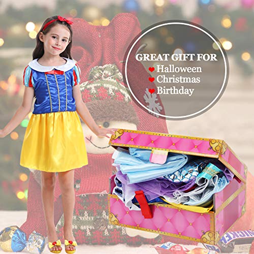VGOFUN Girls Dress up Trunk Princess Costume Dress Pretend Play Set for