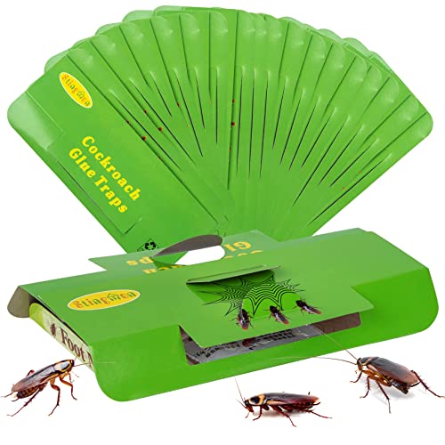 24 Pack Roach Traps Indoor, Roach Killer Indoor Infestation Glue Traps