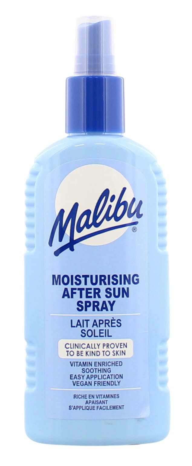 Malibu Sun After Sun Care Moisturising Vitamin Enriched Spray, Cooling & Soothing After Sun with Aloe Vera, Vitamin E & Allantoin, Hydrating Moisturiser for Sun-Exposed Skin, 200ml