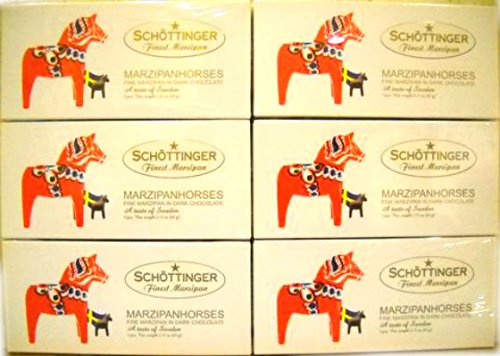 Marzipan Horses Dark Chocolate - Schottinger 6-Pack