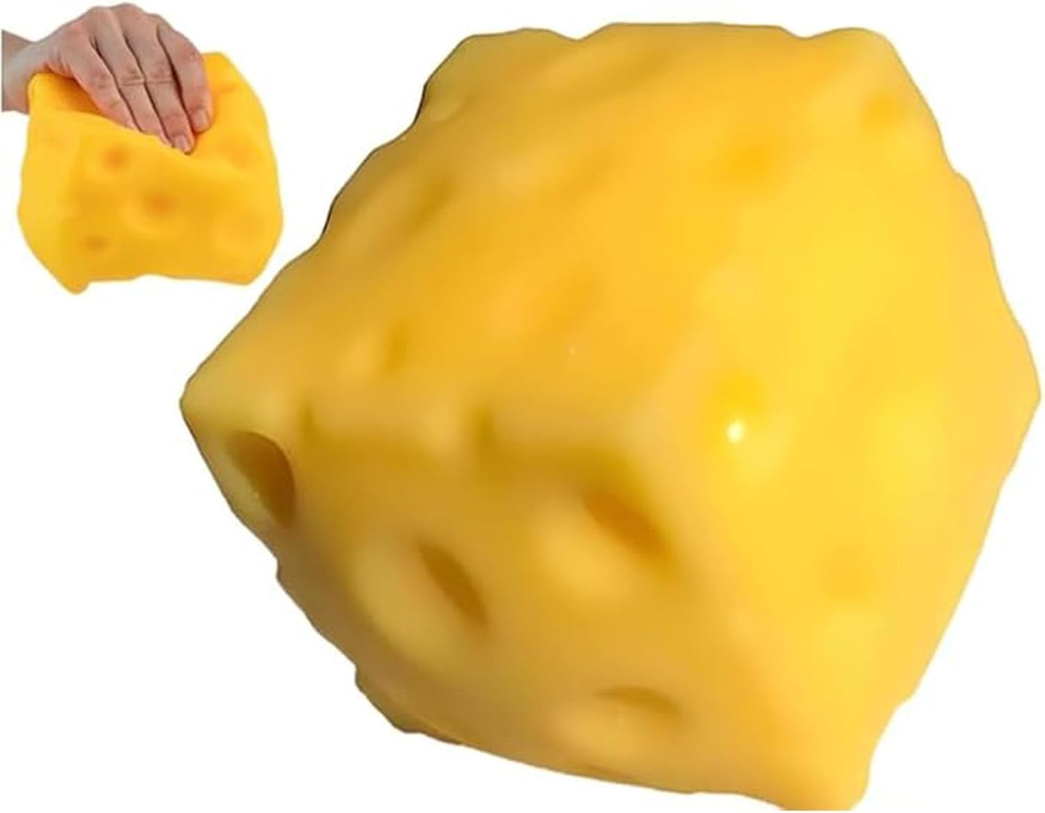 Yellow Cheese Squeeze Toy, Stress Relief, Soft Novelty Toy, Squeeze Toys Help for Relax, Birthday Gift Cute Desk Decor Fidget Toy