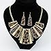Doinshop Womens Bohemia Leopard Bib Earrings Jewelry Chain Necklace