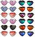 Stylish Heart Shaped Metal Frame Aviator Colored Lens Sunglasses