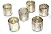 Mercury Glass Ribbed Votive - Set of 6 (Silver)