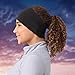 TrailHeads Womens Ponytail Headband - Reflective, Moisture Wicking Hair Headband for Running, Winter - Adrenaline Series - black