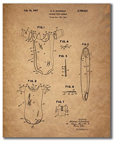 Ballet Dance Patent Prints - Set of Four 8x10 Vintage Wall Art Decor Photos Slipper Leotard Tutus Bar - Thumbnail 3