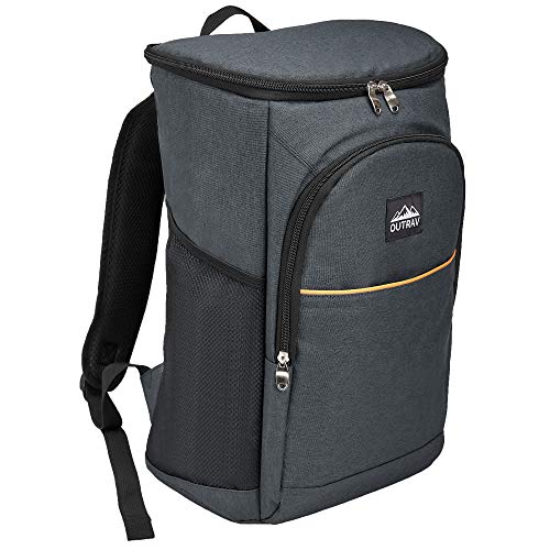 Outrav Black Camping Backpack Cooler Fully Insulated Cooling Bag with