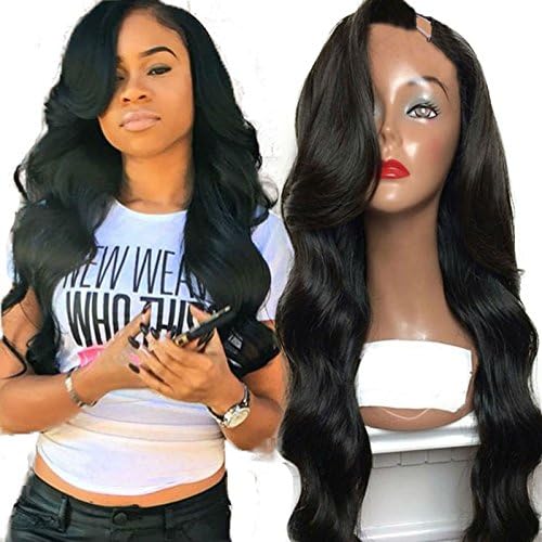 Brazilian U Part Wig Human Hair Body Wave U Shaped Wig Natural Color 20 Inch 130 Density