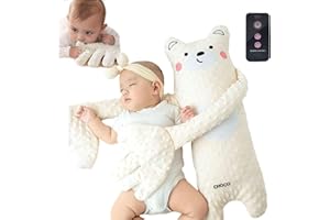 rafonie Chico Bear Baby Pat Pillow, Choco Bear Baby Patter for Sleep, Chocolate Bear Baby Patting Pillow, Upgrade Soothing Palm for Toddler, Baby Butt Patter, Kid Soother Pillow