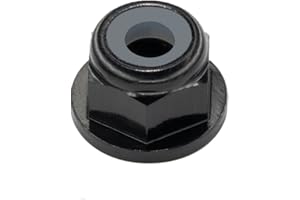 INTGAMX 30pcs M3 Flange Lock Nuts CW Aluminum Alloy Nylon Inserted Self Clinching Locking Hex Nuts for DIY Build FPV Drone RC Car Parts, Black Color