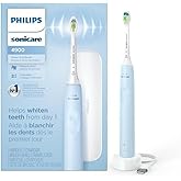 Philips Sonicare 4900 Power Toothbrush, Rechargeable Electric Toothbrush with Pressure Sensor, Light Blue HX3683/32 AMZ Exclu
