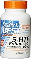 Doctor's Best 5-HTP Enhanced with Vitamins B6 and C, Vegetable Capsules, 120-Count (Pack of 3)