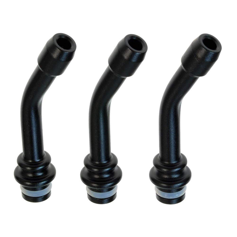 Armerah Pipe Stem Jr 510 Drip Tip eCig Mouthpiece Long/Narrow Aluminium/Solid 3 Pack Black