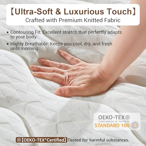 NineLan Orthopaedic Small Single Mattress 2FT6 for Back Pain Relief, 10.6 Inch Hybrid 7-Zone Pocket Sprung Mattress with Cooling Gel Memory Foam & Breathable Knitted Cover, Medium Firm, 75x190x27cm