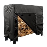 KHOMO GEAR - Heavy Duty Log Rack Cover - 4 Feet - Panther Series - Black