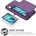 SAMONPOW Case for iPhone XR Hybrid iPhone XR Wallet Case Card Slot Holder Heavy Duty Protection Anti Scratch Dual Layer Hard PC Soft Rubber Bumper Cover for iPhone XR 6.1 inch Purple