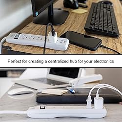 GE 6-Outlet Power Strip, 2 Ft Extension Cord, Heavy