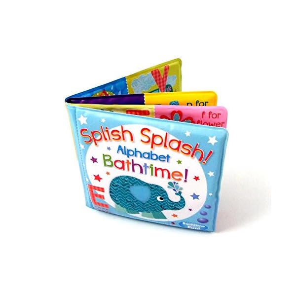 Set of 4 Baby Bath Books | First Words ABC Letters & Numbers | Plastic Coated & Padded | Floating Fun Educational…
