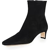 STAUD Women's Wally Ankle Boots, Black, 9 Medium US
