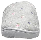 Isotoner Women's Embroidered Clog 8.5-9, Heather Grey