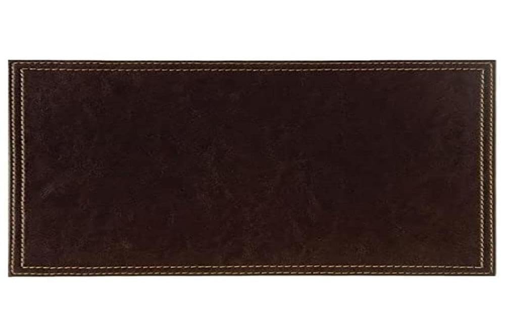 Olympia Faux Leather Placemats Pack of 4 - Dark Brown Rectangular Heat-Resistant Waterproof Table Mats for Kitchen Dining 30 X 20cm GJ739