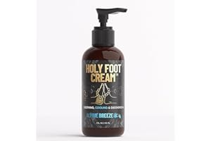 Derm Dude Holy Foot Cream, Moisturizing Foot Cream for Dry Cracked Heels, Foot Odor Eliminator, with Arrowroot, Deoplex and Aloe, Alpine Breeze Scent