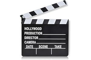 ArtCreativity Movie Clapboard, Hollywood Movie Theme Party Decorations, Academy Awards Party Supplies and Film Décor, Slate Clapperboard Prop for Stage Plays, Fun Photo Booth Prop