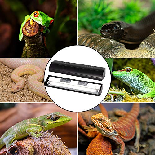 REPTI ZOO Reptile Terrarium Hood Tropical Desert T8 Strip Light Fixture