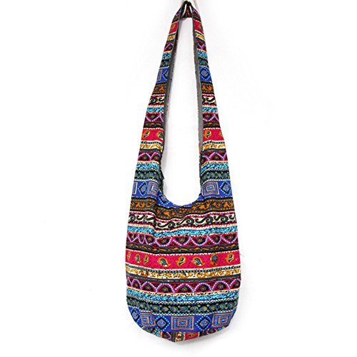 KARRESLY Bohemian Cotton Hippie Crossbody Bag Hobo Sling Bag Handmade