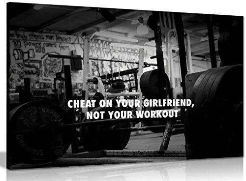 Gym Motivation Canvas Wall Art Picture Print (30x20in)