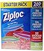 Ziploc Freezer Gallon, Freezer Quart, Storage Gallon, and Sandwich Bags - Variety Pack - 269 Total Bags