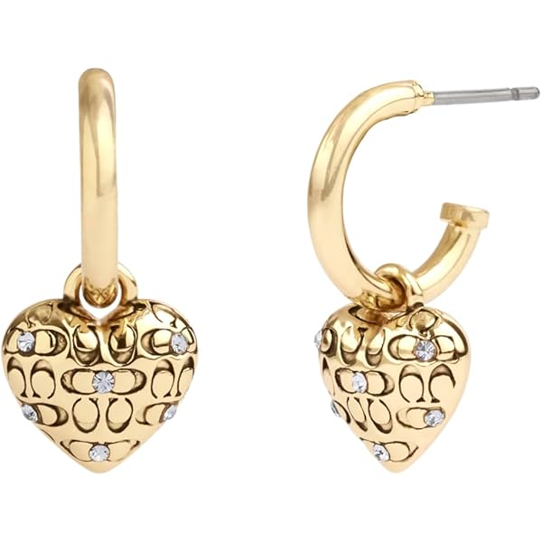 Amazon.com: Coach Women's Heart Charm Huggies: Clothing Amazon.com: Coach Women's Heart Charm Huggies: Clothing