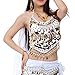 BellyLady Tribal Belly Dance Halter Banadge Bra Top with Pad-White