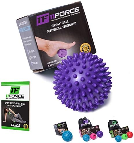 Premium Therapy Massage Balls by 11FORCE, Best for Physical Therapy Equipment Lacrosse &amp; Spiky Ball, Plantar Fasciitis Tools, Myofascial Release, Foot Relief Trigger Points, Set or Single, FREE EBOOK