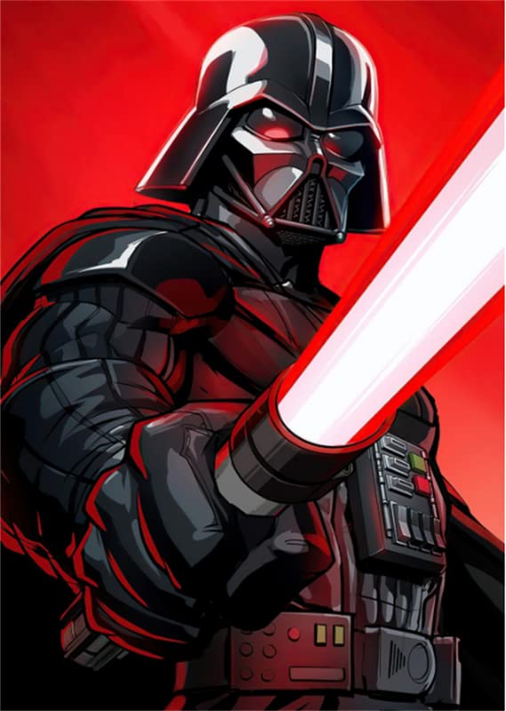 Grenric 5D DIY Star Anime Wars Diamond Painting Kits, Adult and Children Cross Stitch Full Drill Crystal Rhinestone Embroidery Pictures Arts Craft for Home Wall Decor，12X16 Inch