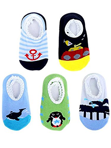 Blulu 5 pairs baby socks anti slip skid socks for 8 - 3…