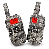 Walkie talkies for kids, UOKOO Kids Walkie Talkies 22 Channel FRS/GMRS Two Way Radio Up to 3KM UHF Handheld Walkie Talkies, Toys for 5-year Old Boys and Girls(Camo)