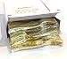 120 Piece Premium Gold Plastic Forks | Extra Heavy Duty with Bright Shiny Finish | Convenient and Strong | Ludere Elegant Disposable Forks