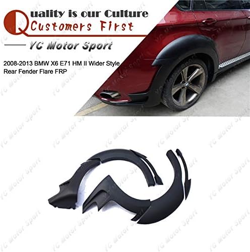 Mudguards FRP Fiber Glass HM II Wider Style Rear Fender Kit Fit For 2008-2013 X6 E71 Rear Fender with Rear Bumper Flare