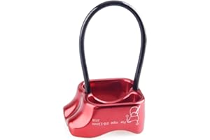 Azarxis Professional Rappel Gear Downhill Equipment, ATC Guide Belay Device Rock Climbing Descender for Outdoor Recreation, Strong Safe Durable (Red)