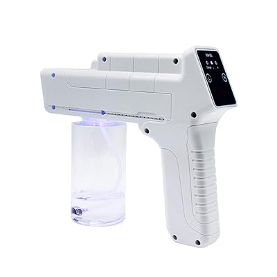 SDLOOL Rechargeable Disinfection Nano Steam Spray Gun Intelligent Fogger Sprayer Machine Wireless Blue Light Atomizer with Touch Screen for Home Office School