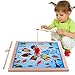 Lewo Magnetic Wooden Puzzle Fishing Game Playset with 11 Fishes and 2 Poles