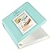 [Instax Mini Photo Album] Woodmin 64 Pockets Polaroid Photo Album for 3 inch Pictures by Fujifilm Instax Mini 8 8+ Mini 9, Snap, Zip, Z2300, Bank Card (Ice Blue)
